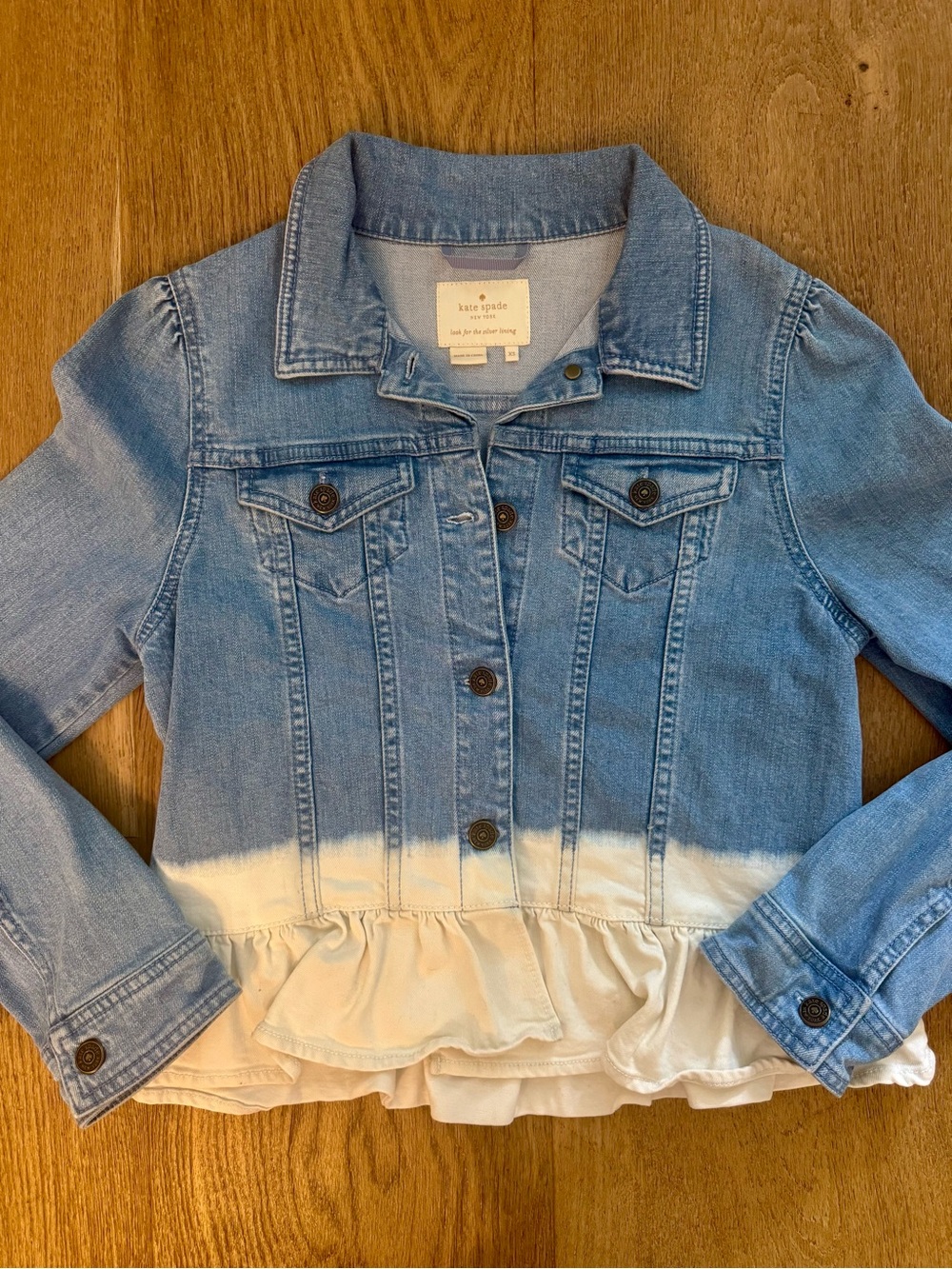 kate spade Denim Ruffle Hem Jean Jacket